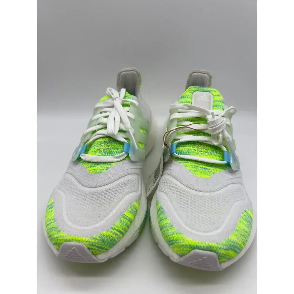 Adidas Ultraboost 22 Running Women's White Bliss Blue Volt GX5926 Size 9.5 NWT